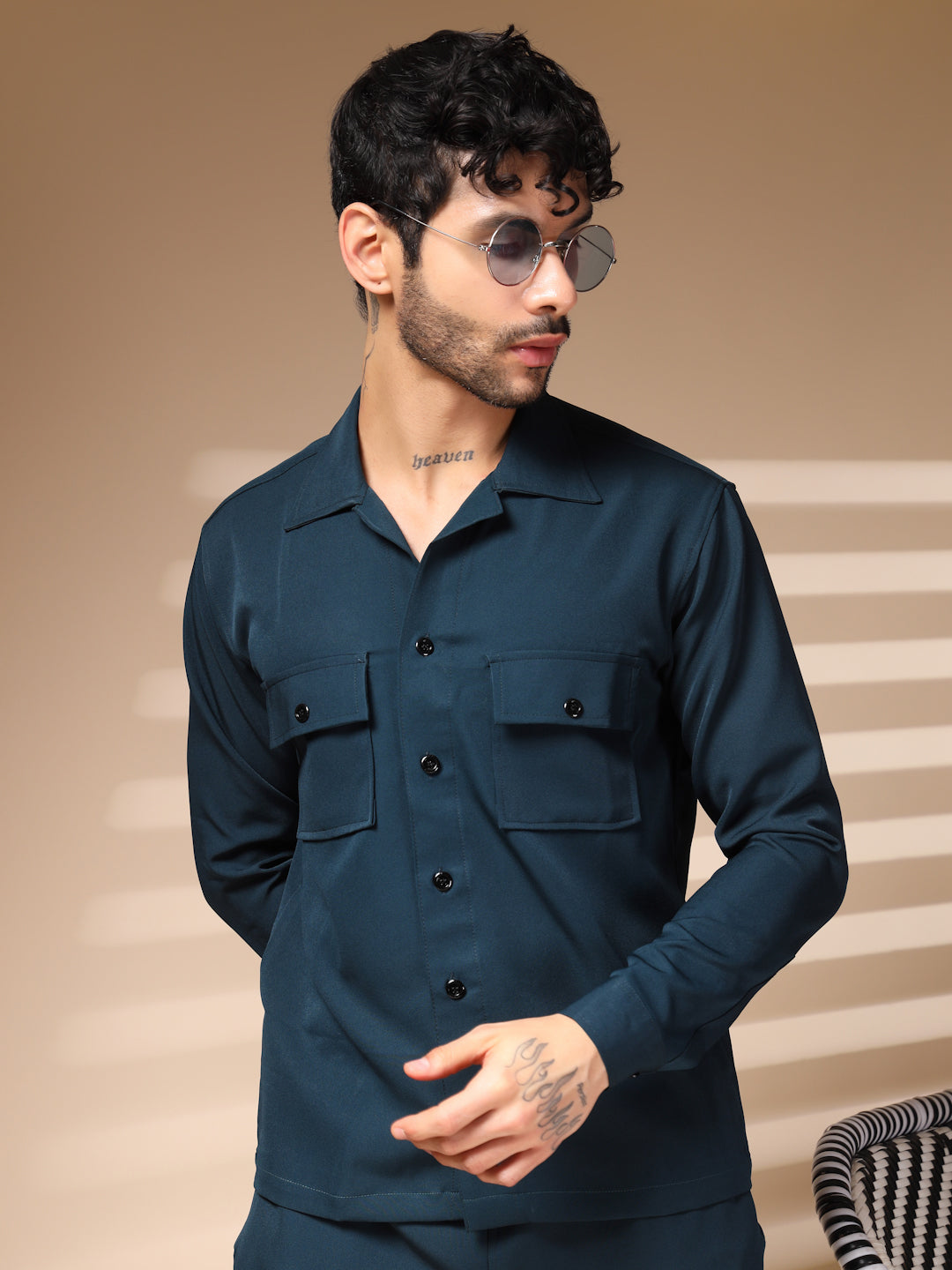 The Blue Buttoned Co-ord – Tailored by Italian Layers®
