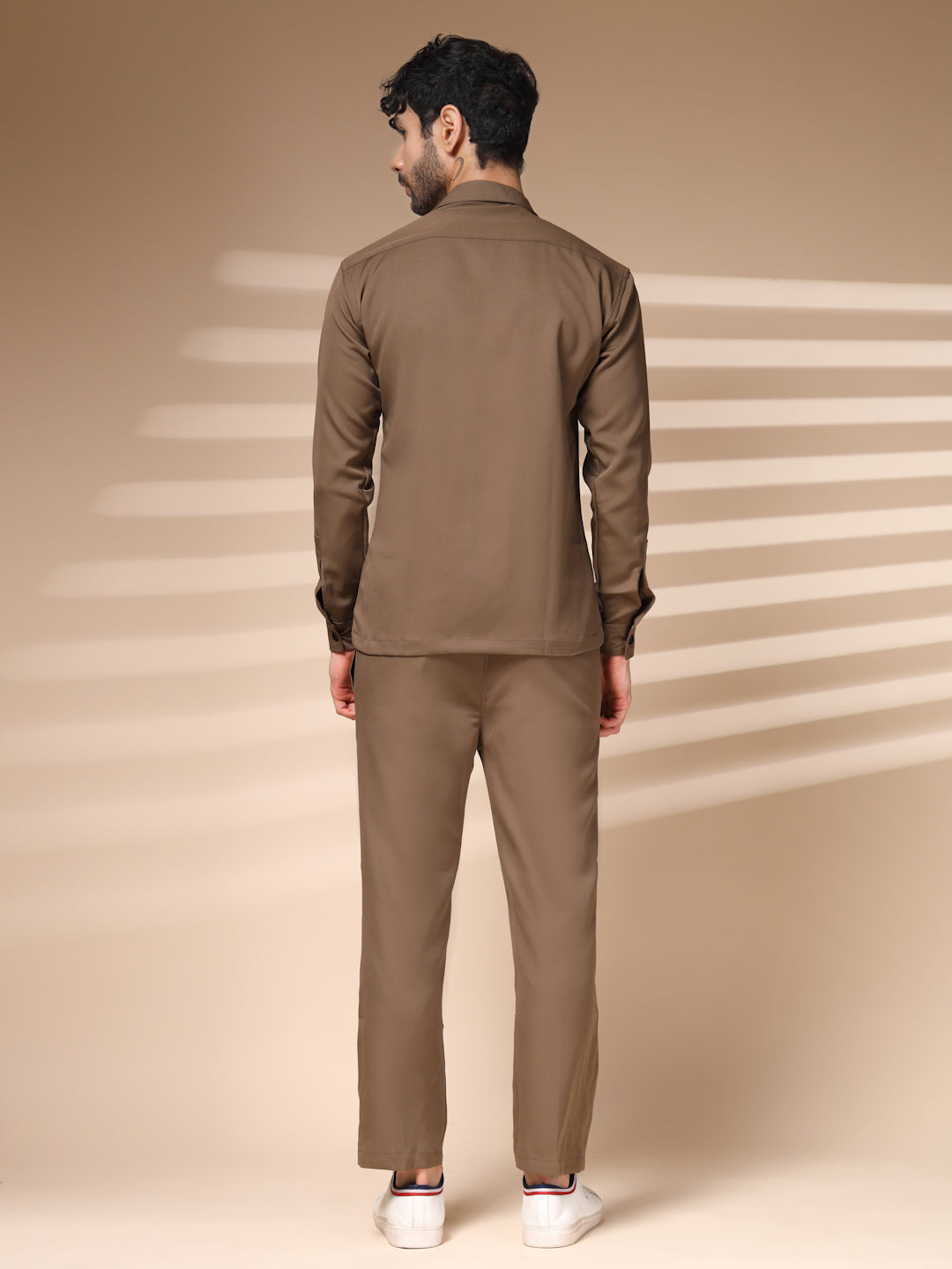 The Camel Buttoned Co-ord – Tailored by Italian Layers®