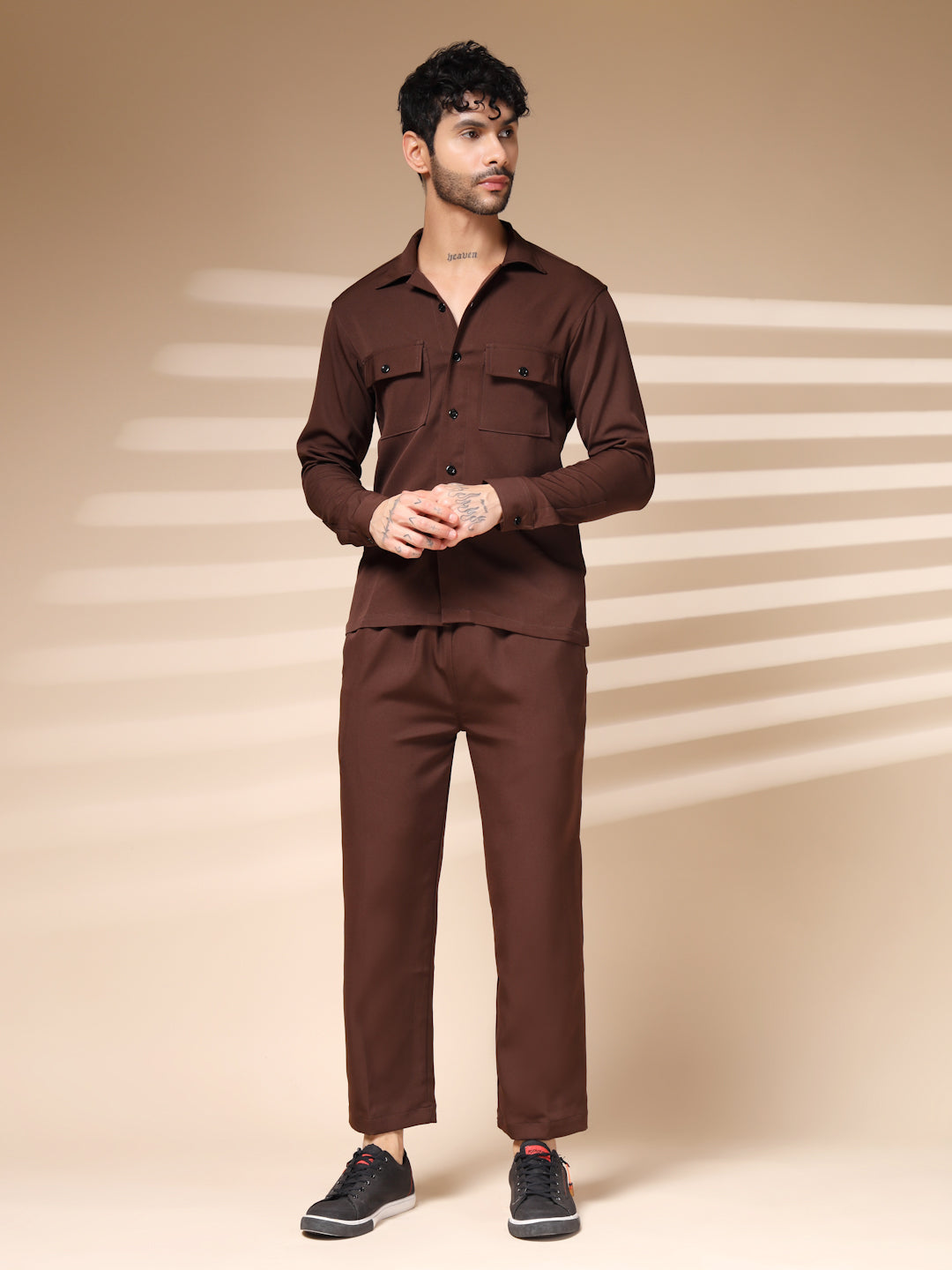 The Brown Buttoned Co-ord – Tailored by Italian Layers®
