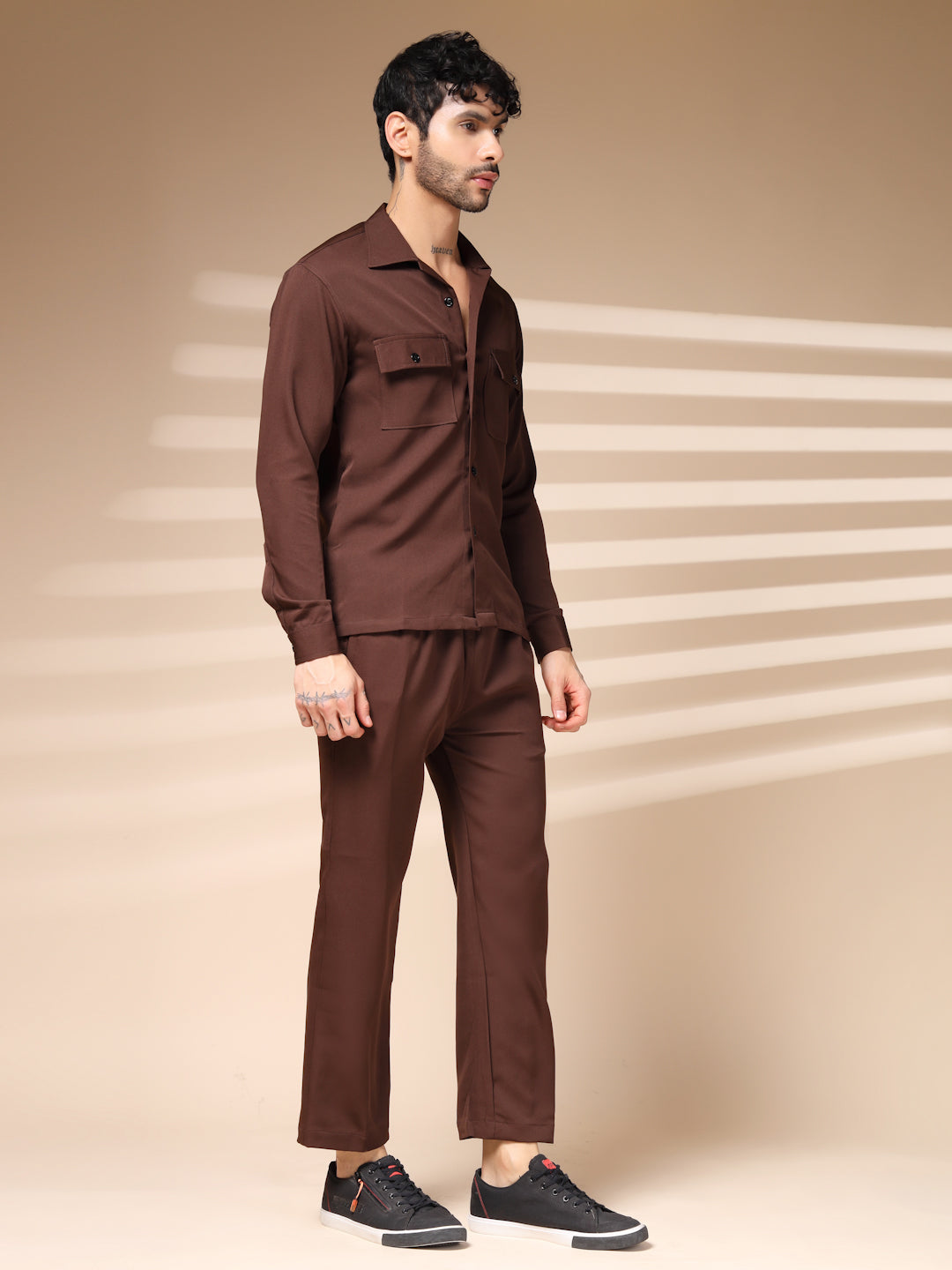 The Brown Buttoned Co-ord – Tailored by Italian Layers®