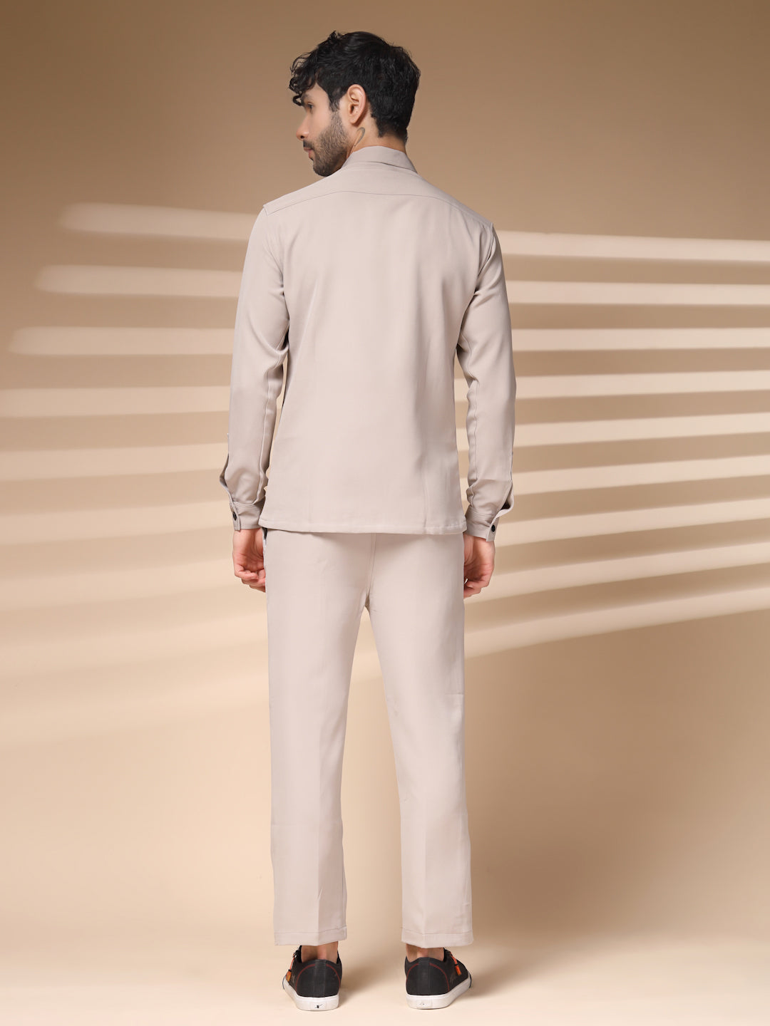 The Beige Buttoned Co-ord – Tailored by Italian Layers®