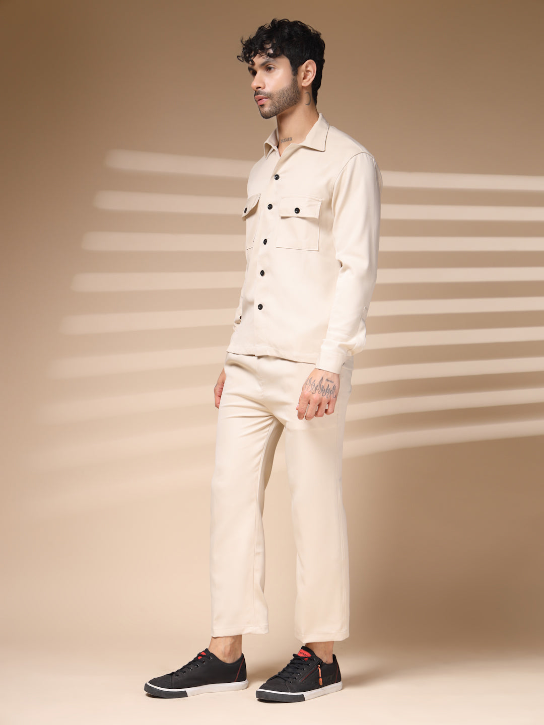 The Cream Buttoned Co-ord – Tailored by Italian Layers®