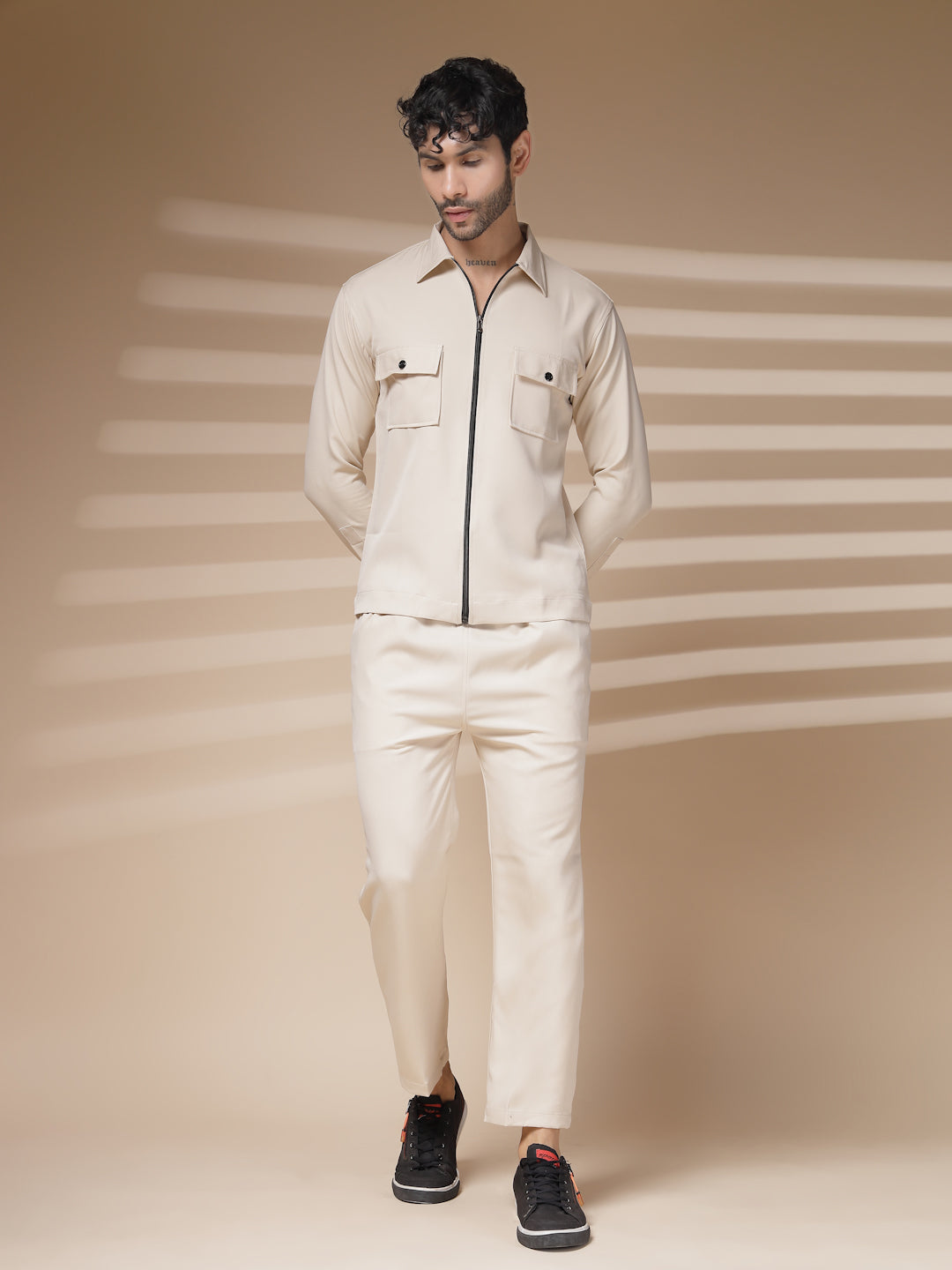 The Cream Zipper Co-ord – Tailored by Italian Layers®