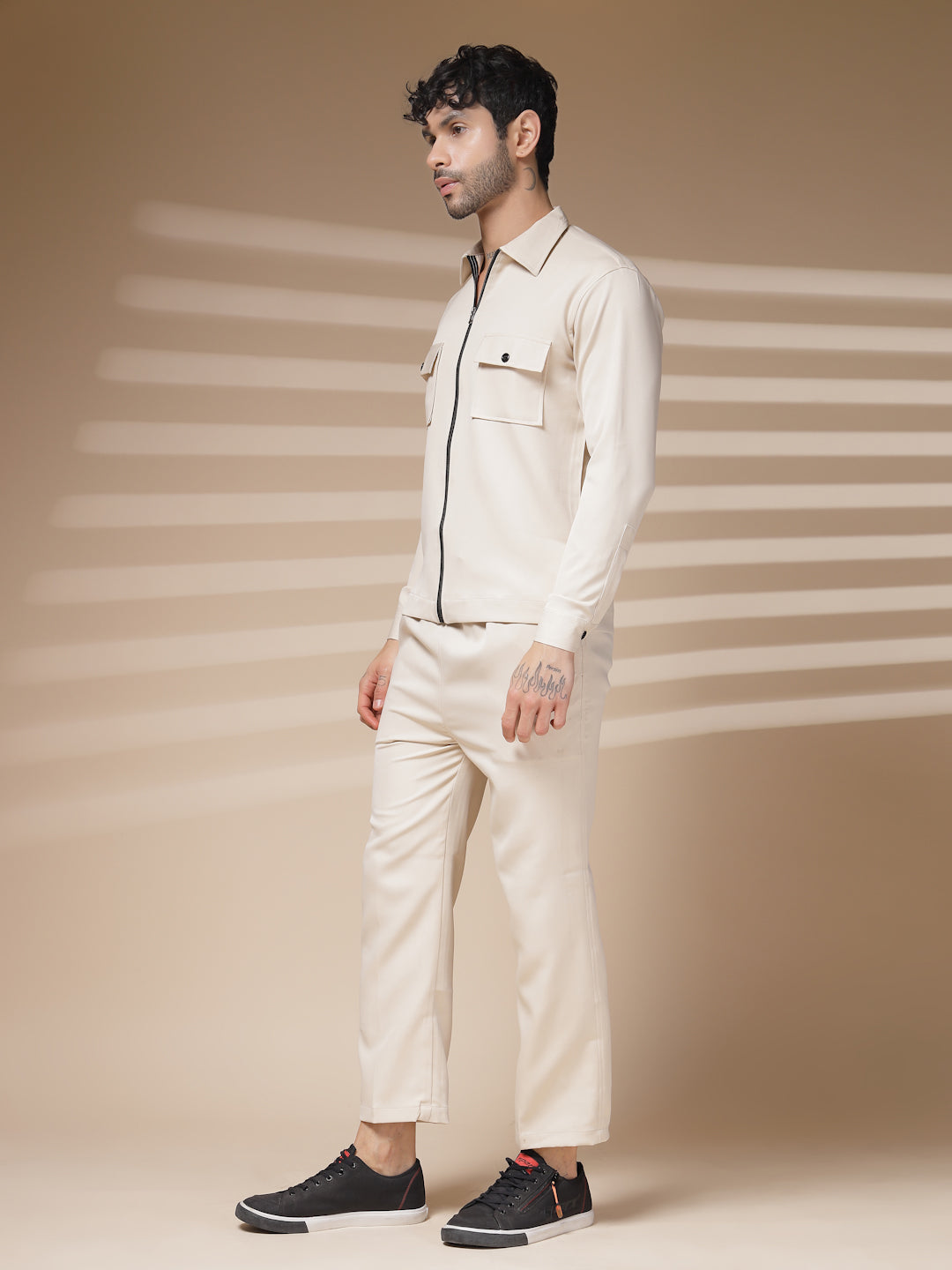 The Cream Zipper Co-ord – Tailored by Italian Layers®