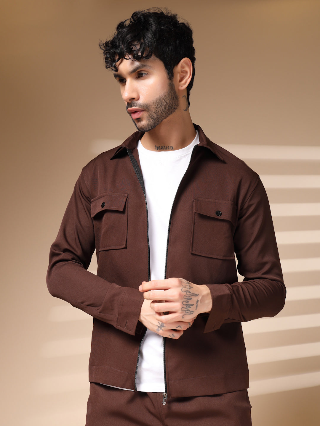The Brown Zipper Co-ord – Tailored by Italian Layers®
