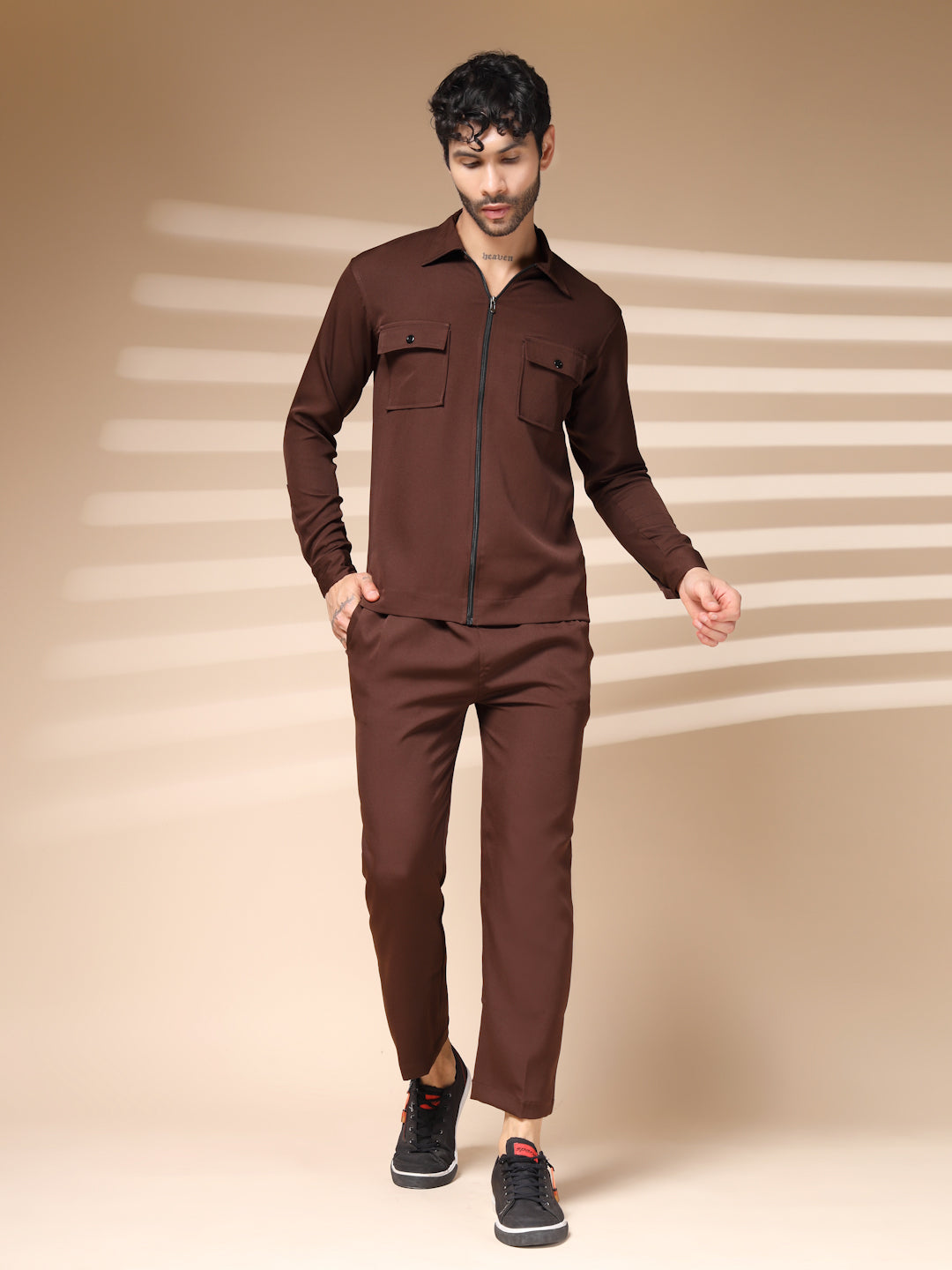 The Brown Zipper Co-ord – Tailored by Italian Layers®