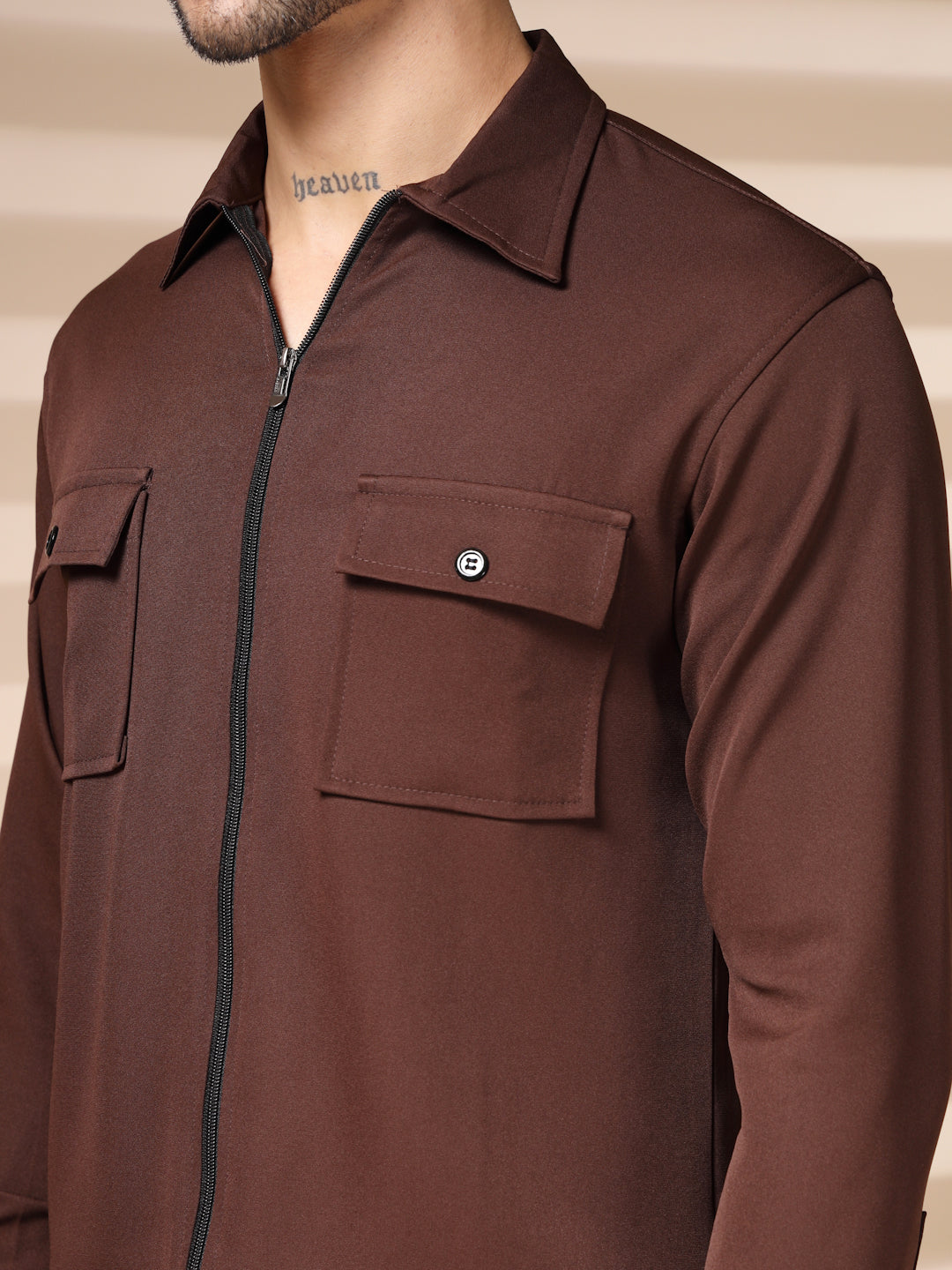 The Brown Zipper Co-ord – Tailored by Italian Layers®