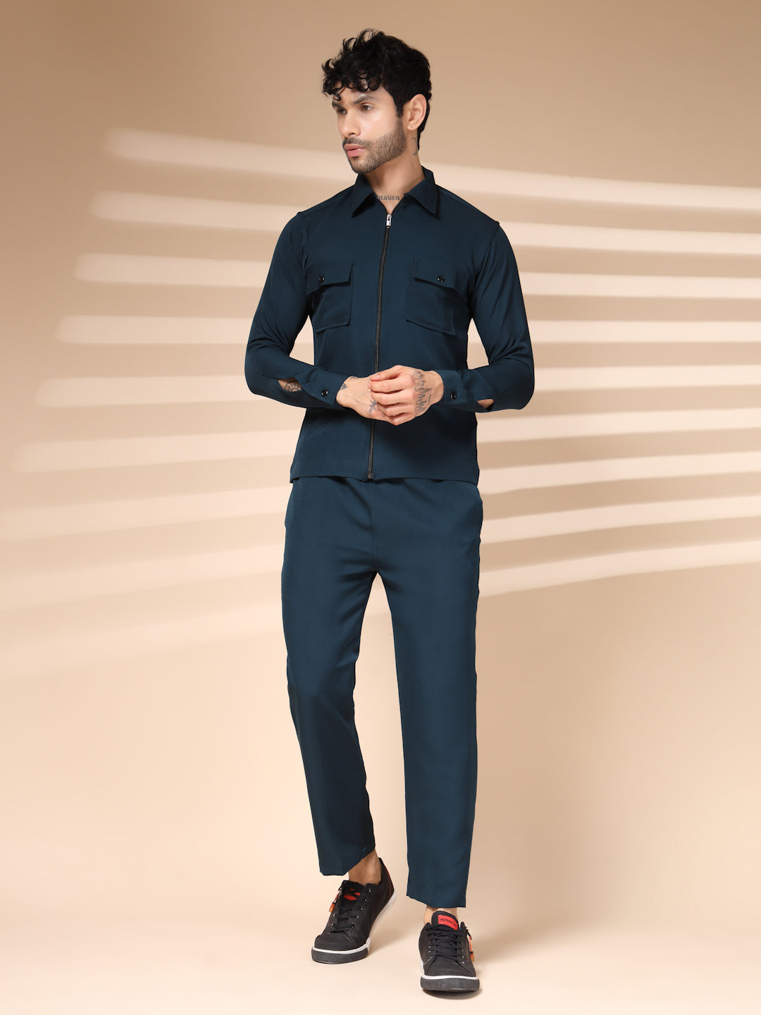 The Blue Zipper Co-ord – Tailored by Italian Layers®