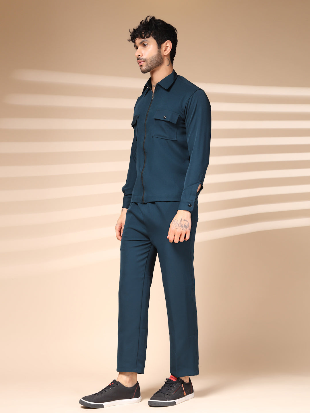 The Blue Zipper Co-ord – Tailored by Italian Layers®