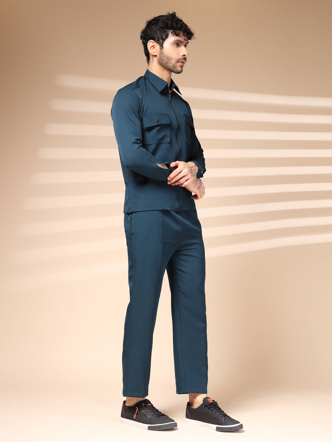 The Blue Zipper Co-ord – Tailored by Italian Layers®