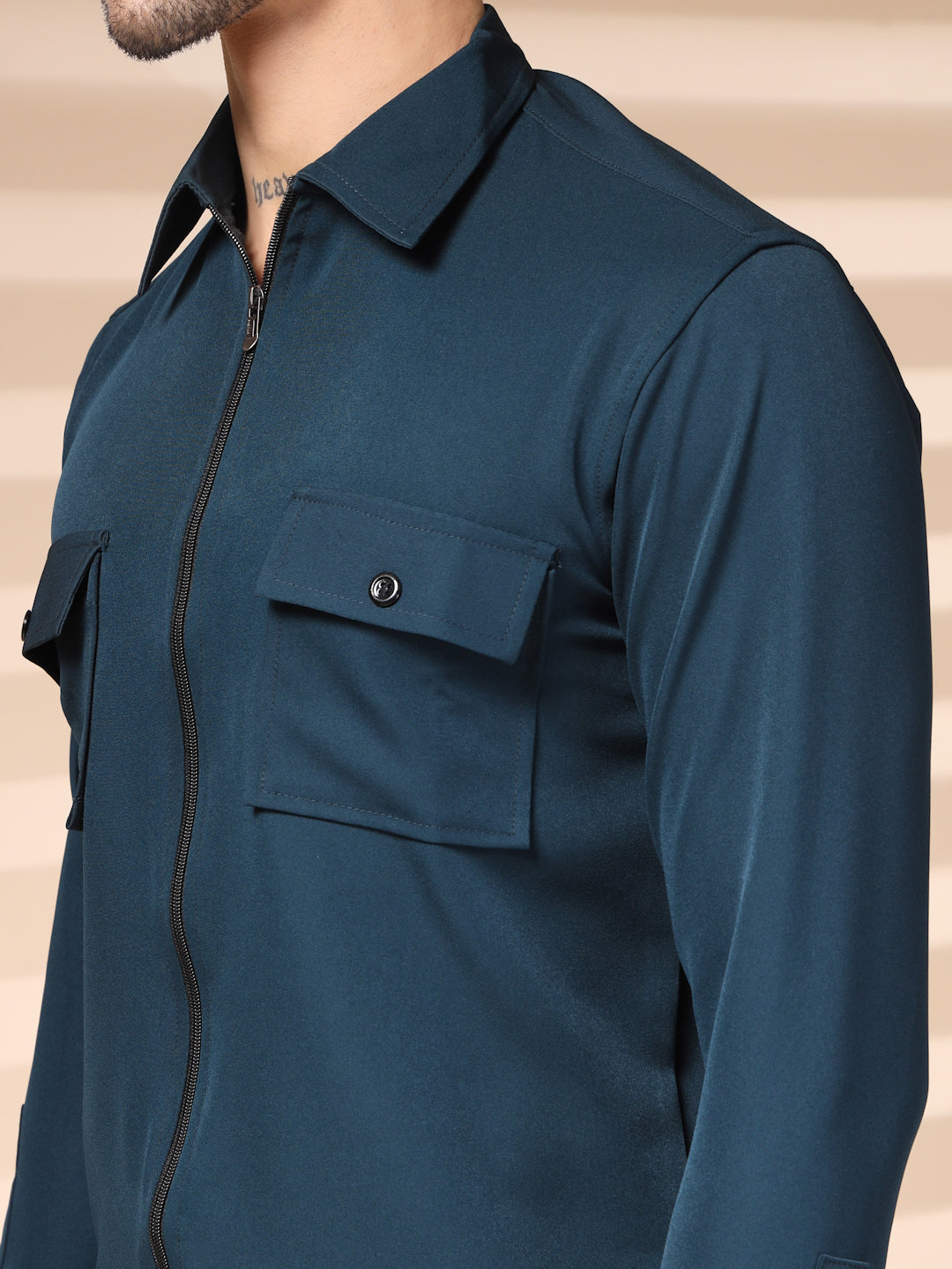 The Blue Zipper Co-ord – Tailored by Italian Layers®