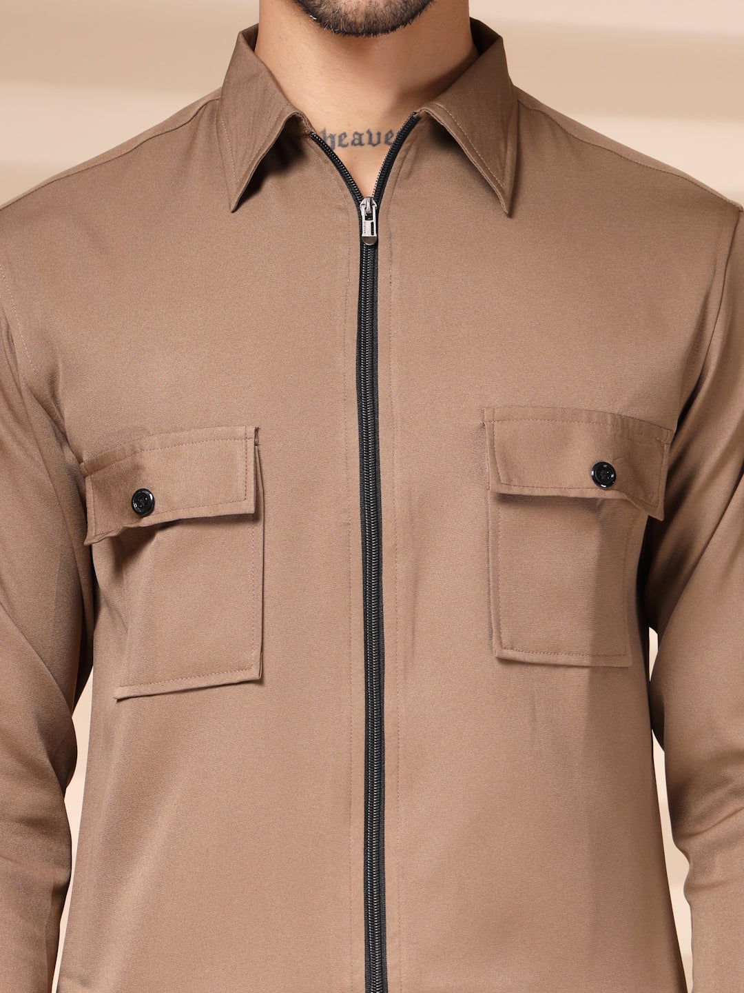 The Camel Zipper Co-ord – Tailored by Italian Layers®