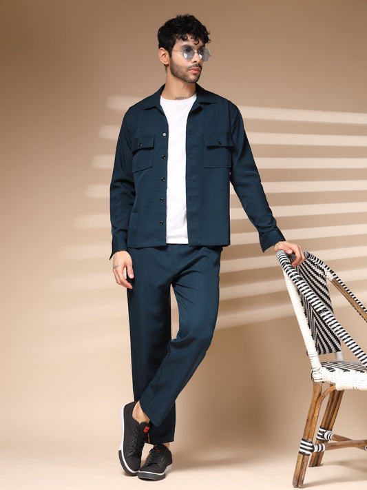 The Blue Buttoned Co-ord – Tailored by Italian Layers®