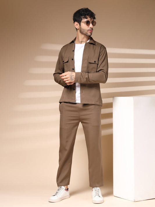 The Camel Buttoned Co-ord – Tailored by Italian Layers®