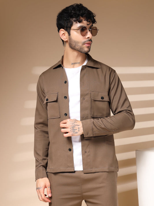 The Camel Buttoned Co-ord – Tailored by Italian Layers®
