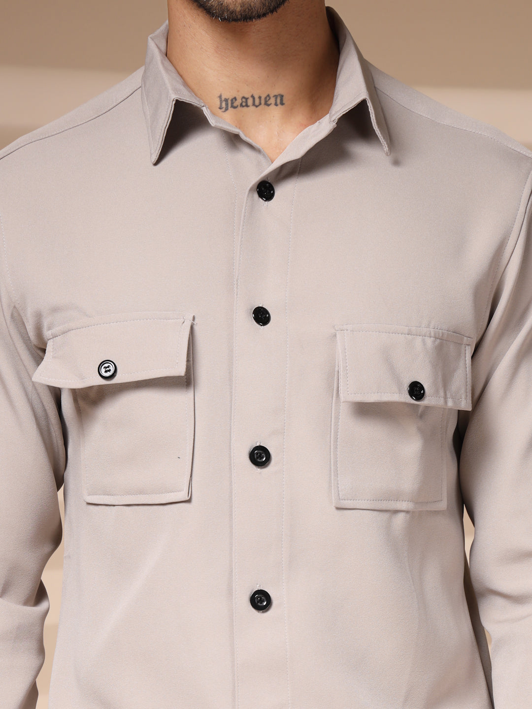 The Beige Buttoned Co-ord – Tailored by Italian Layers®