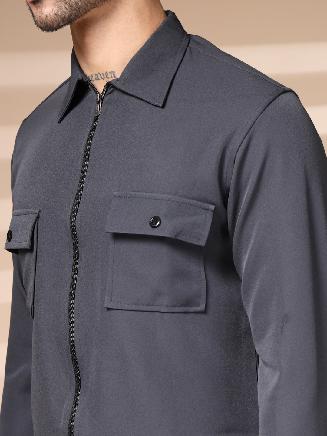 The Elephant Grey Zipper Co-ord – Tailored by Italian Layers®
