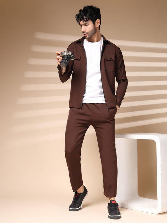 The Brown Zipper Co-ord – Tailored by Italian Layers®